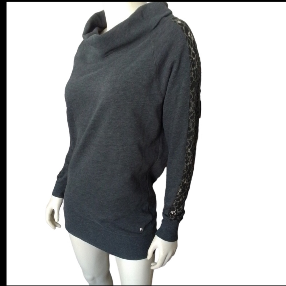 Victoria’s Secret Sweatshirt Tunic Lace L Sleeve